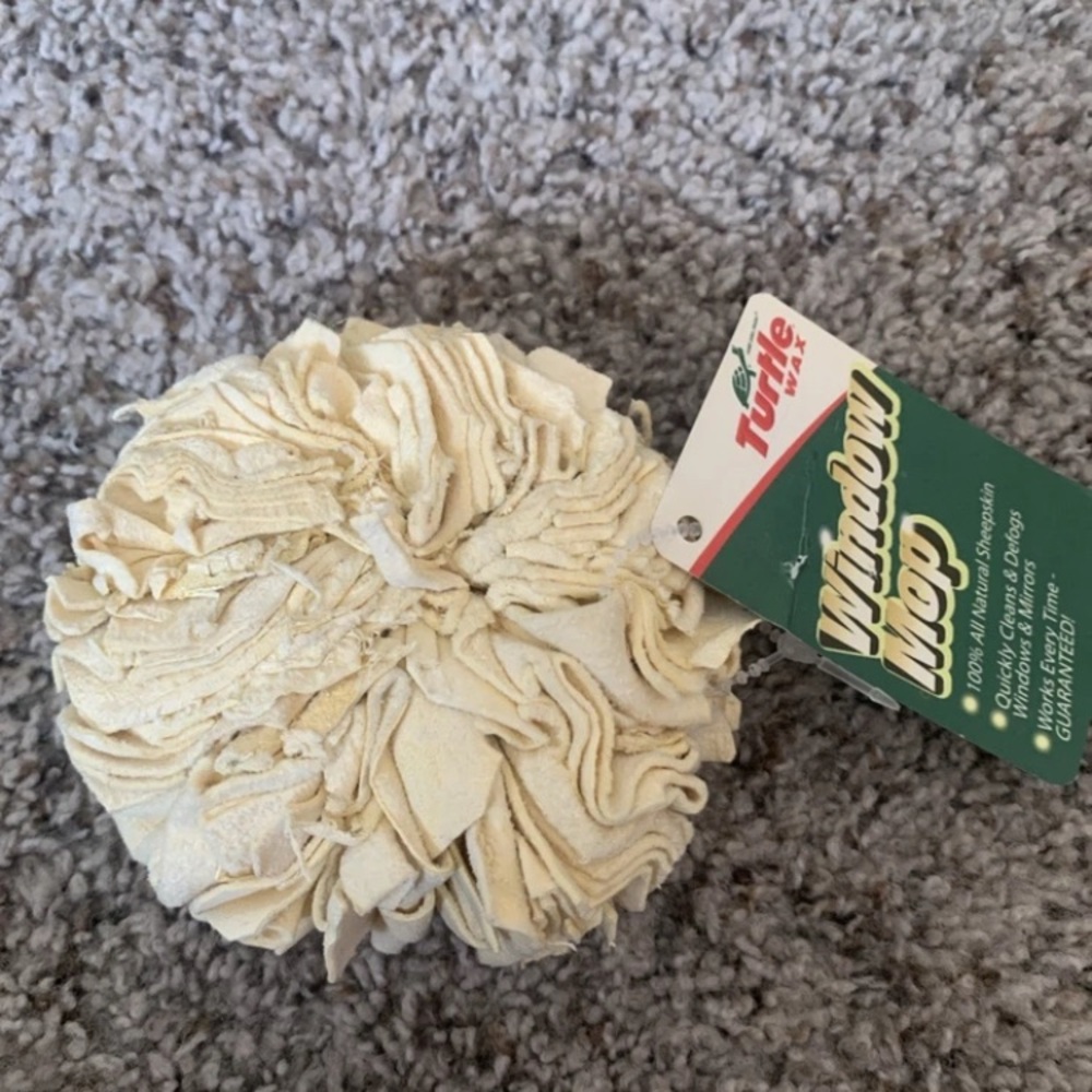 Vintage Turtle Wax Windshield Wash Mop - Cream